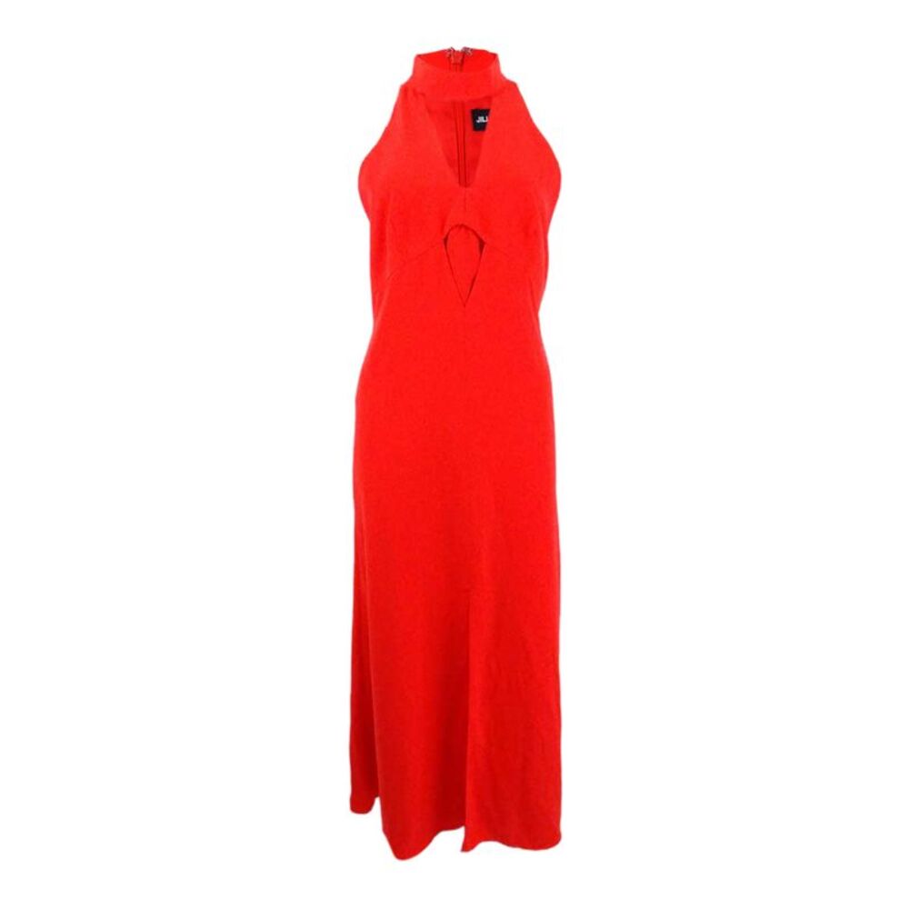 Jill Stuart Women's Cutout Collared Gown - Tangerine